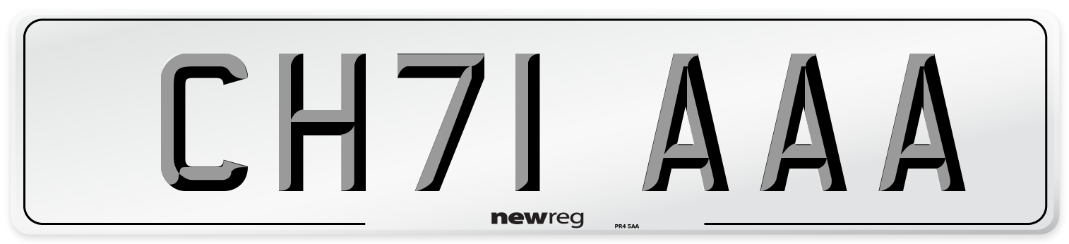 CH71 AAA Number Plate from New Reg